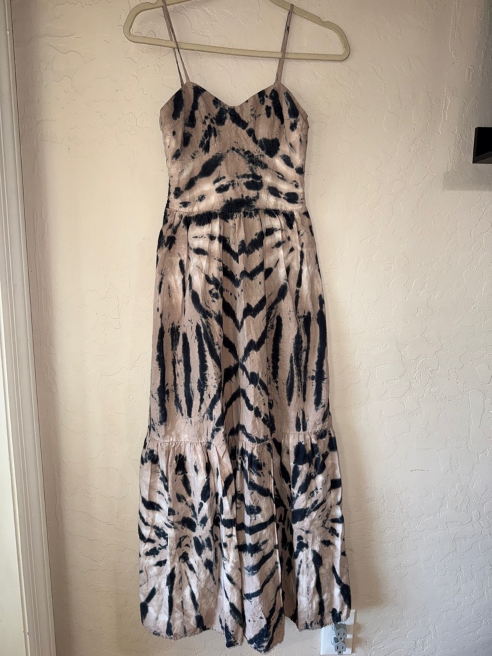 YFB Zoya Tiered Linen-Blend Maxi Dress